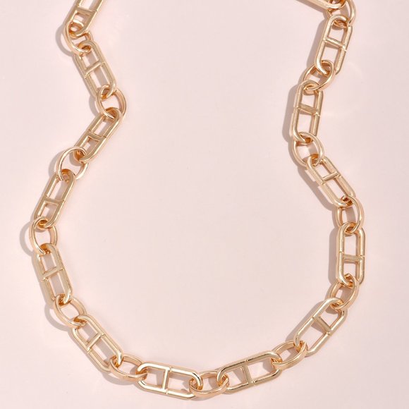 Gold Simple Chain Necklace - Picture 2 of 3